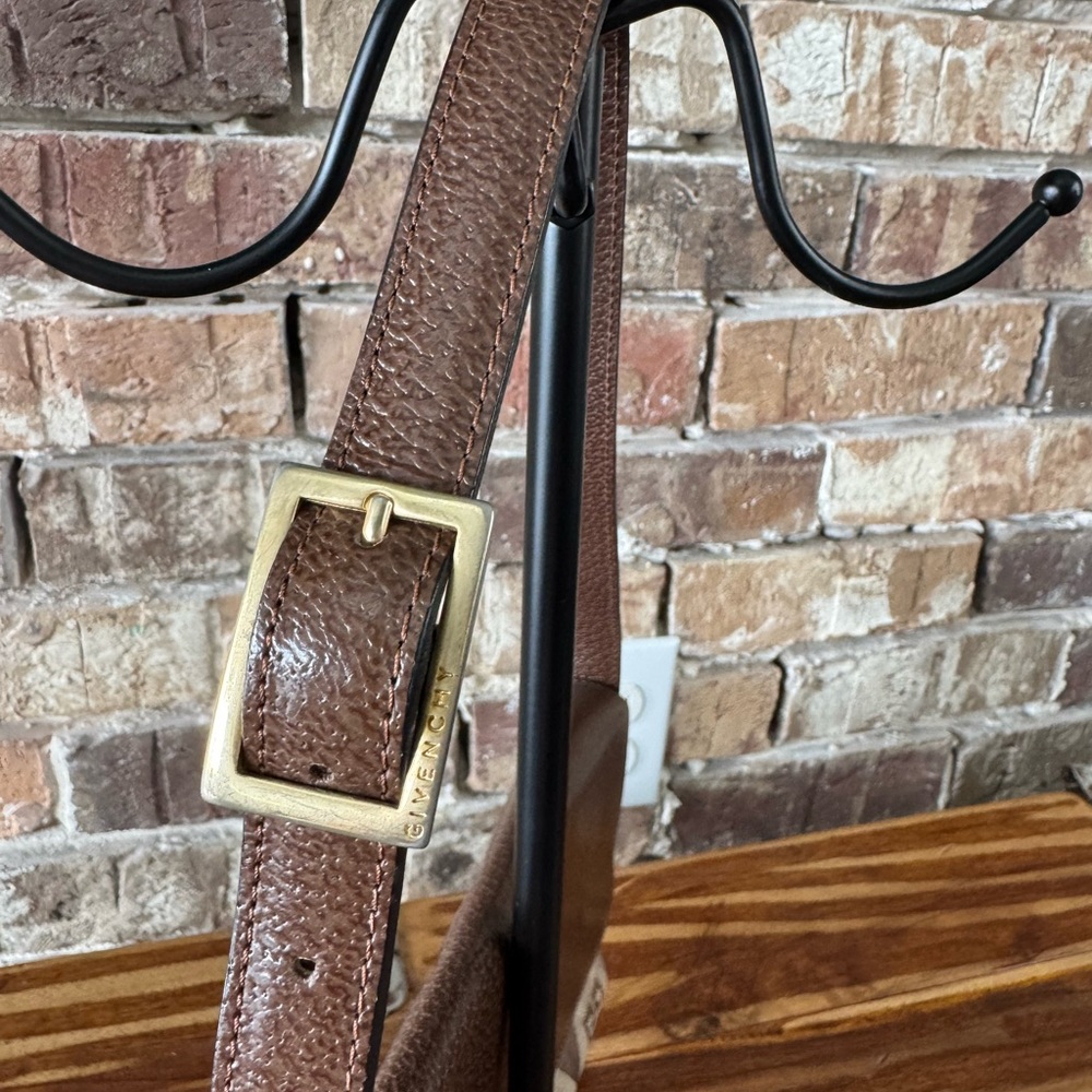 Givenchy Chocolate And Taupe Patterned Shoulder B… - image 5